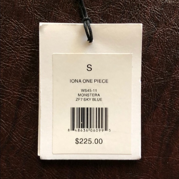 Onia Iona one piece swimsuit. Monstera sky blue - Picture 4 of 5